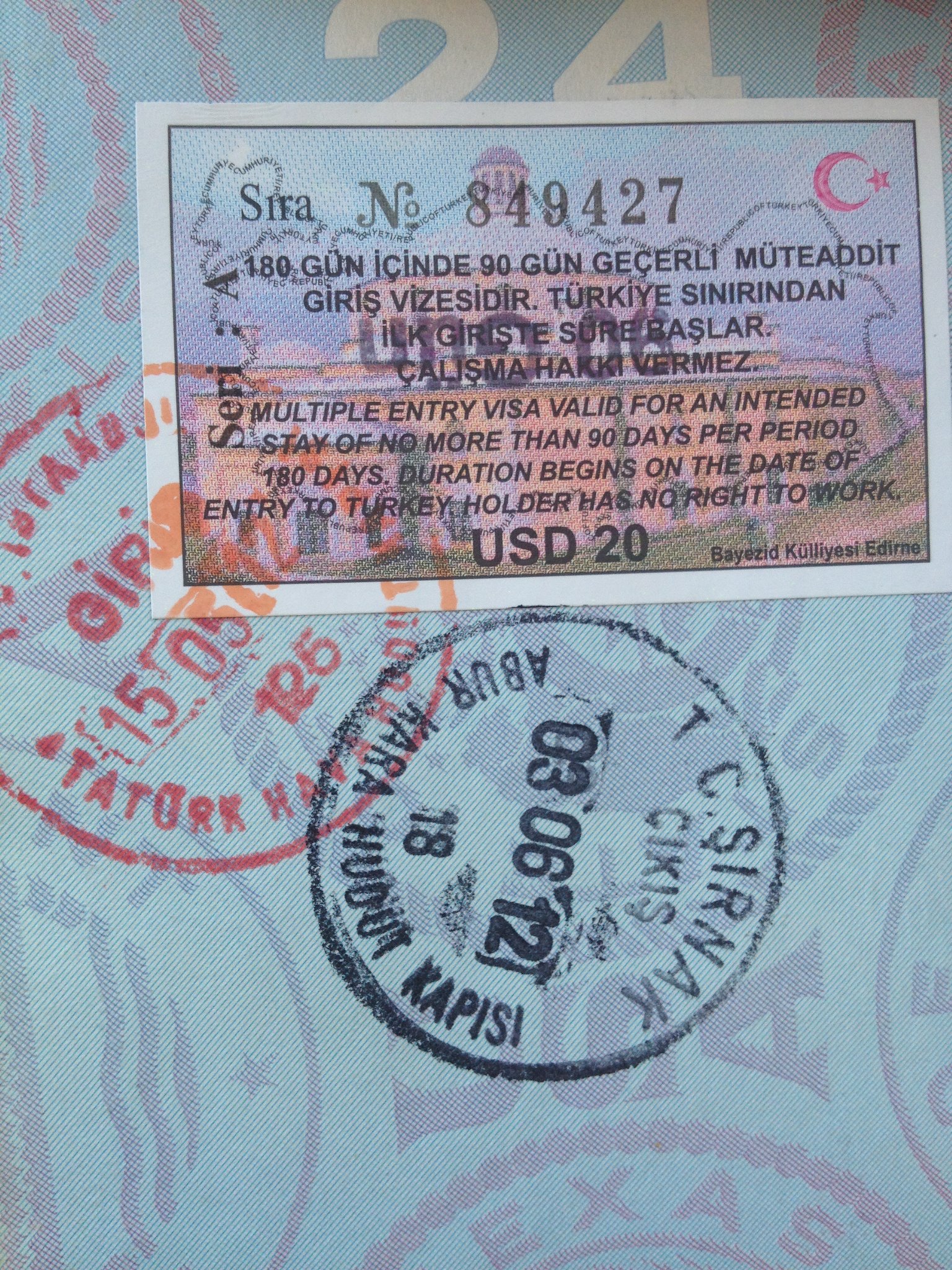 tourist visa usa from turkey